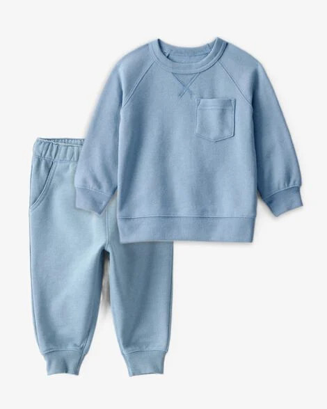 Toddler Boy 2-Piece DayDream Fleece Fleece Sweatshirt & Joggers Set - Blue | Carter's Inc