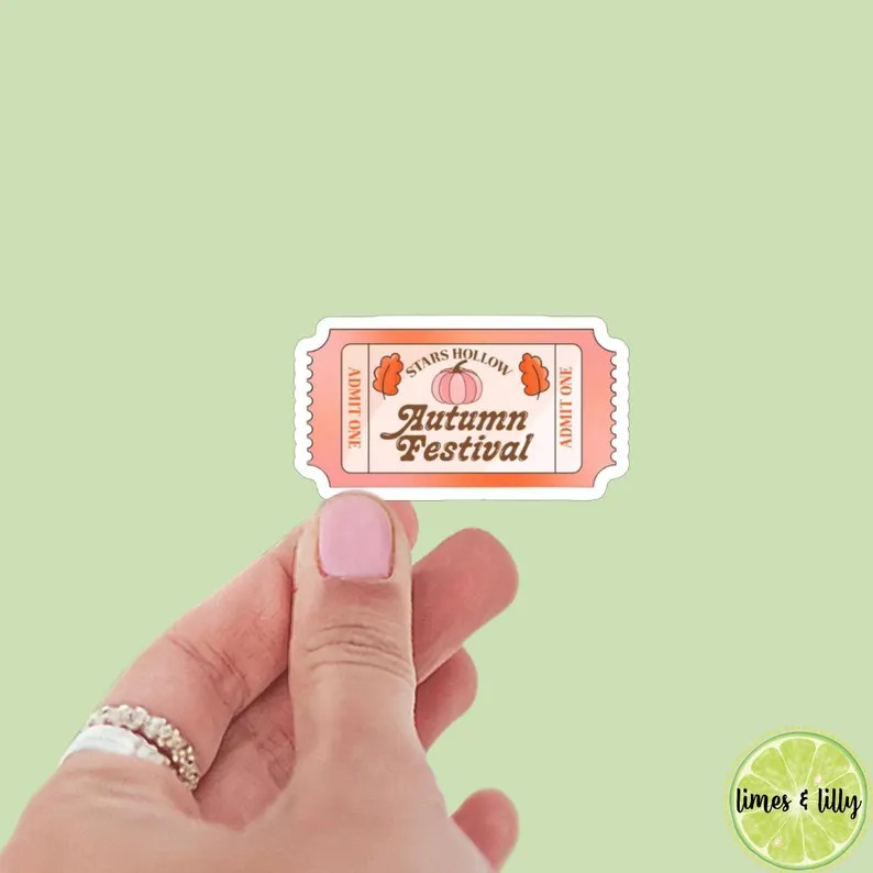 Gilmore Girls Sticker Stars Hollow Autumn Festival Admission Ticket Sticker TV Show Inspired Kind... | Etsy (US)