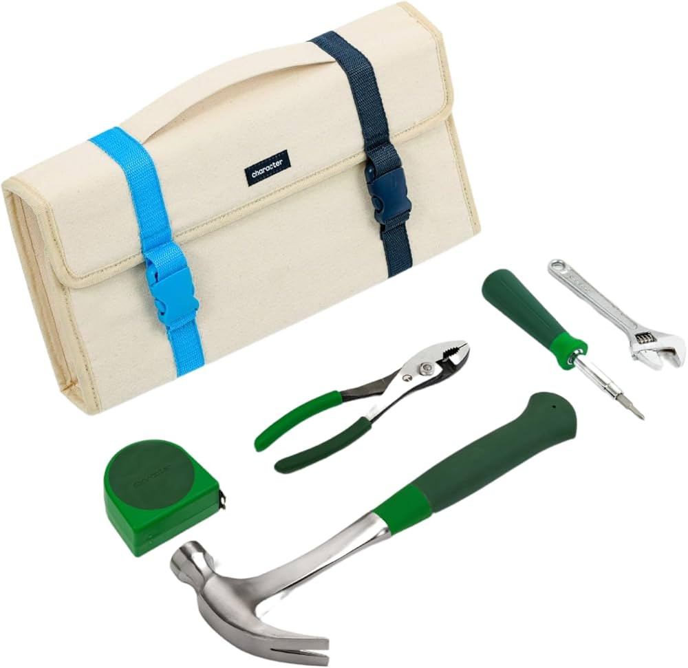 The 5-Piece Tool Set for Home, Compact & Portable Tool Kit in a Natural Canvas Storage Bag, with ... | Amazon (US)