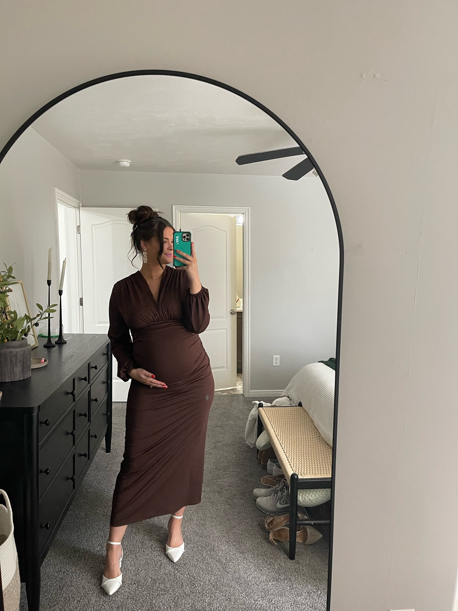 Baby baby shower look 🤎 #33weekspregnant 

Dress: L
Shoes: 9

#LTKBump #LTKMidsize #LTKBaby