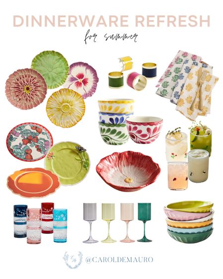 Check out these fun and colorful dinnerware collection to add some summer style to your table!
#diningroominspo #summerrefresh #kitchenessential #homefinds

#LTKSeasonal #LTKStyleTip #LTKHome