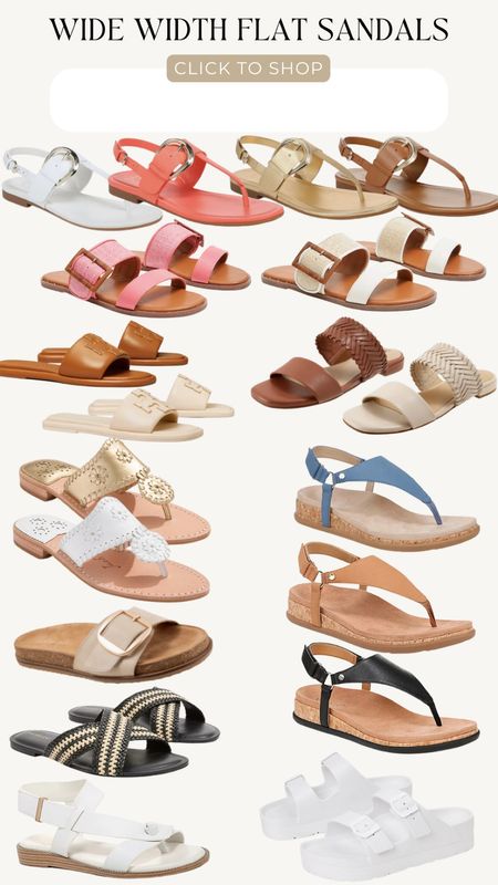 Wide width flat sandals guide for spring and summer. 



#LTKshoecrush #LTKfindsunder100