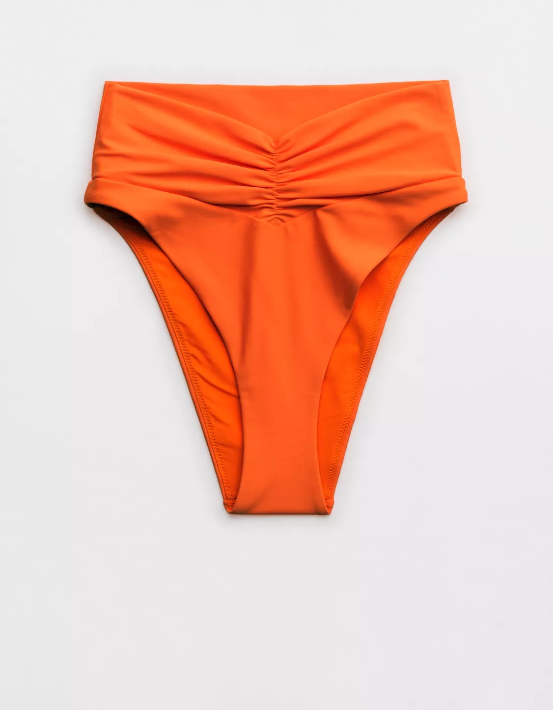 Aerie Ruched High Cut Cheeky Bikini Bottom | American Eagle Outfitters (US & CA)