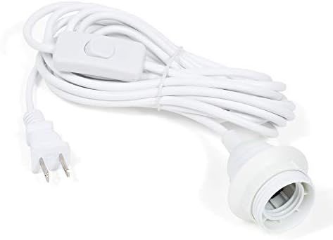 Wallniture Pendant Lamp Cord Set with On Off Switch 15 Feet White | Amazon (US)