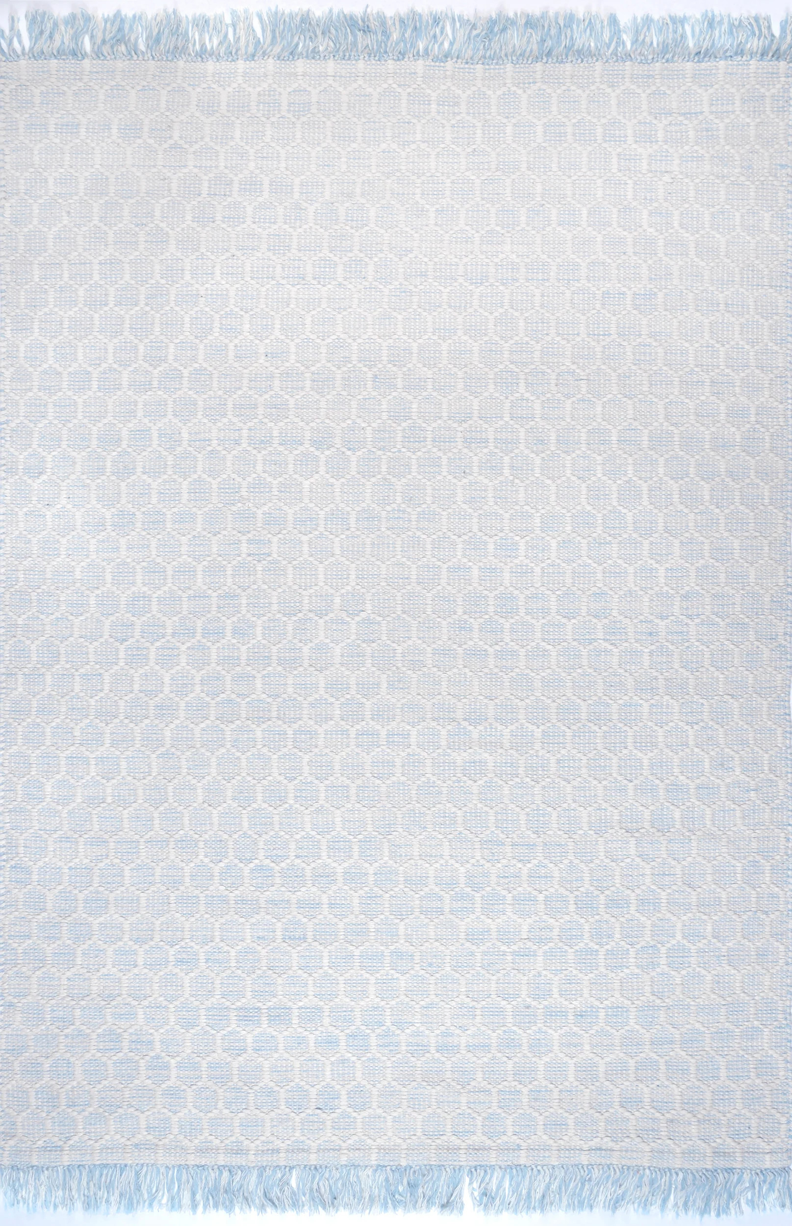 Hive Fringed Rug | Baby Blue | Rugs USA