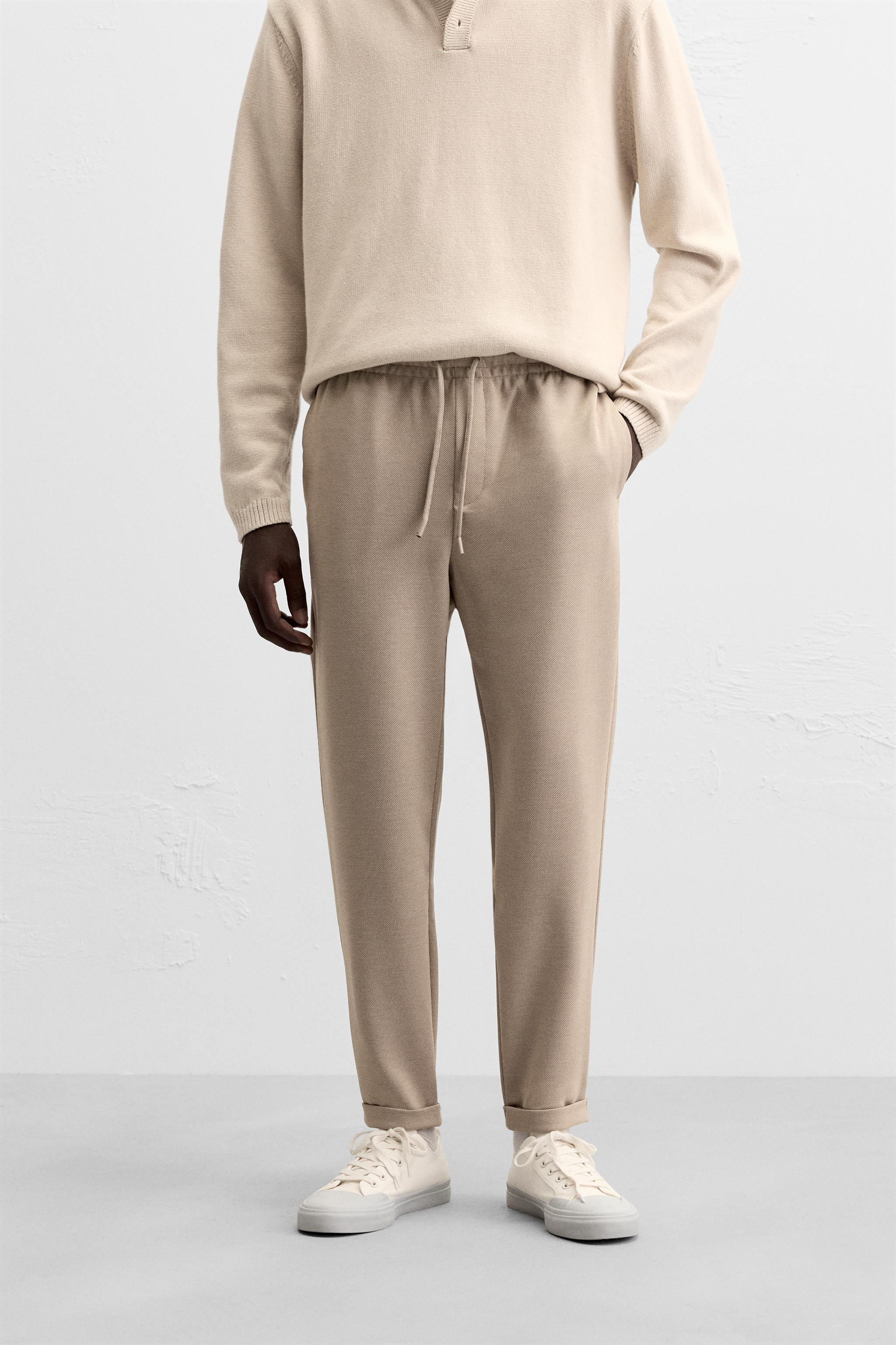 EASY CARE JOGGER WAIST PANTS | Zara US
