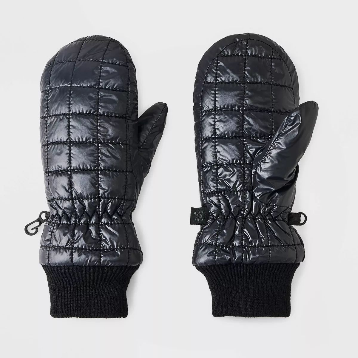 Girls' Quilted Puffer Mittens - All in Motion™ Black | Target