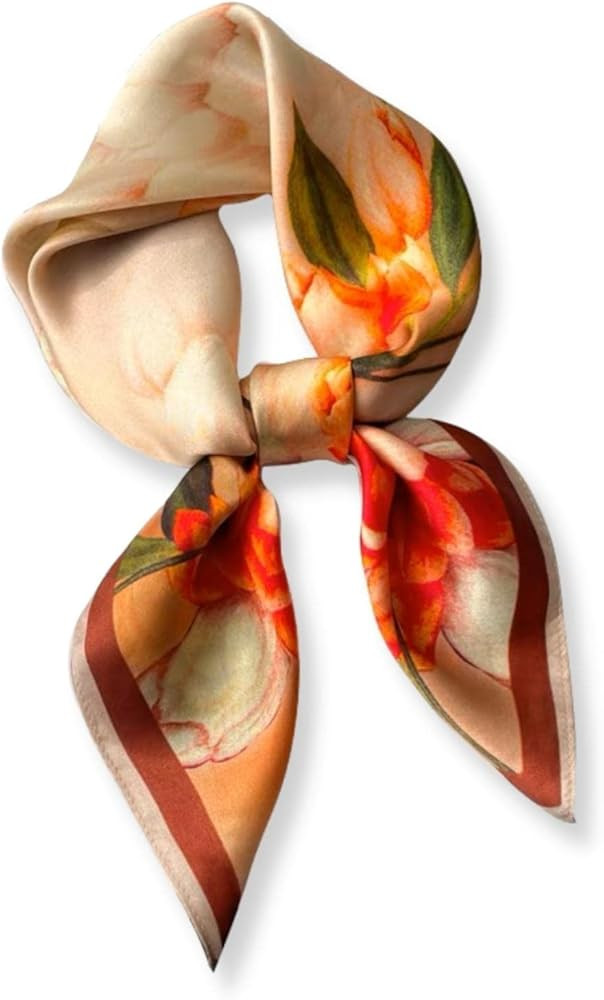 PoeticEHome 100% Pure Mulberry Silk Square Scarf 26"x26" Women Neckerchief Headscarf Gift Packed | Amazon (US)