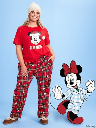 Old Navy x Disney Mid-Rise Printed Flannel Pajama Pants for Women | Old Navy (US)