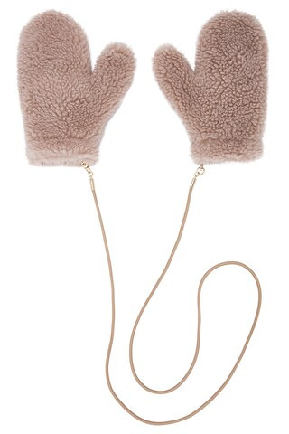 Adrienne Landau Teddy Faux Fur Mitts in Tawny Brown from Revolve.com | Revolve Clothing (Global)