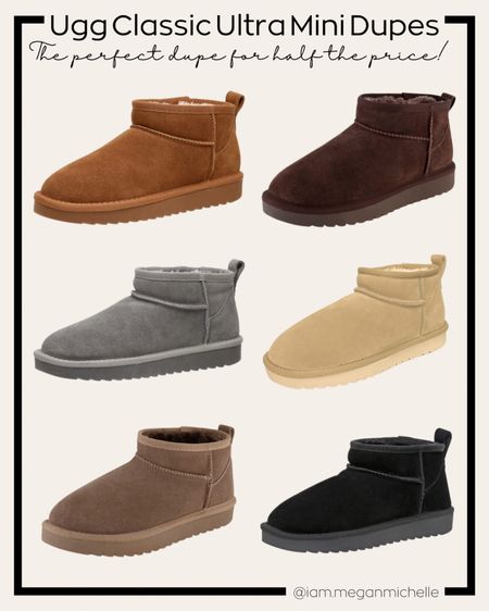 These are the perfect Ugh Classic Ultra Mini Dupes, and they are half the price! They come in tons of colors and are the perfect winter staple boot. 

#LTKshoecrush #LTKGiftGuide #LTKunder100