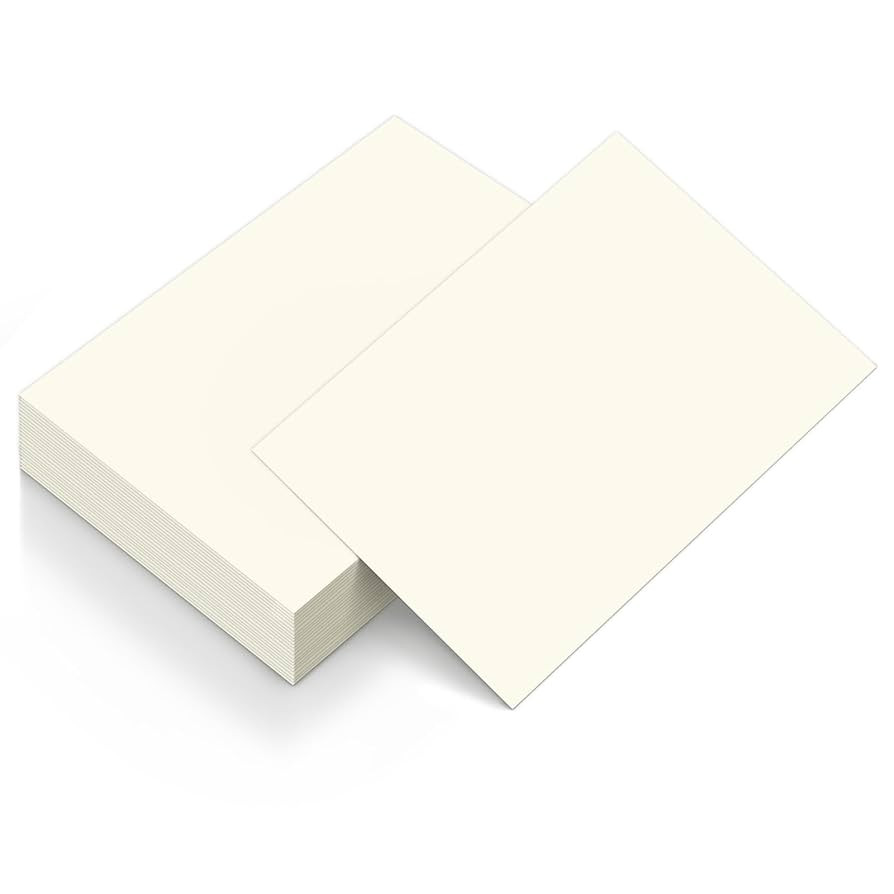 50 Sheets Cream Cardstock 8.5 x 11 Ivory Paper, Goefun Off White Card Stock Printer Paper for Car... | Amazon (US)