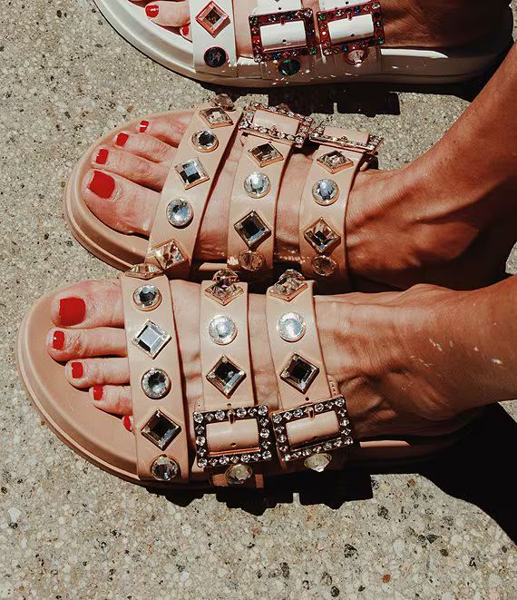 Gianni Bini x DANNIJO Kaia Jewel Embellished Banded Sandals | Dillard's | Dillard's
