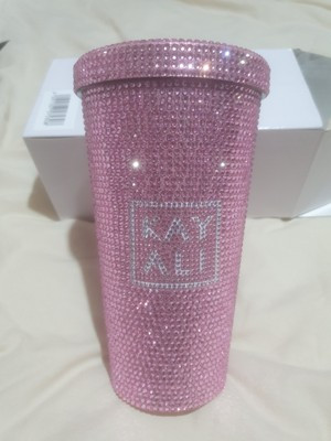 Bnib Kayali PINK Rhinestone Diamante Bling Cup Metal Tumbler Bnwt See Desc | eBay UK