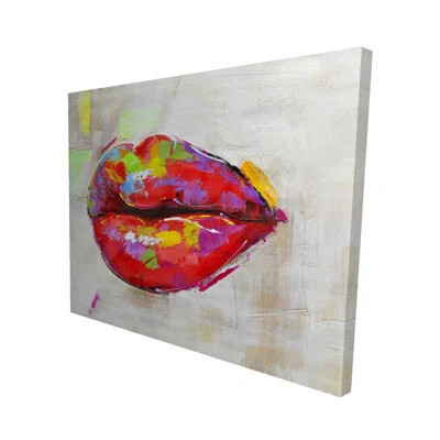 Lips - Livingroom Woman Canvas for Home Decor | Wayfair North America
