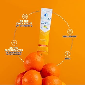 Liquid I.V. Hydration Multiplier + Immune Support, Easy Open Packets, Fresh Tangerine Flavor | 14... | Amazon (US)