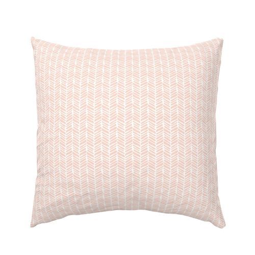 coral painted herringbone Euro Pillow Sham
bycoramaedesign
 | Spoonflower