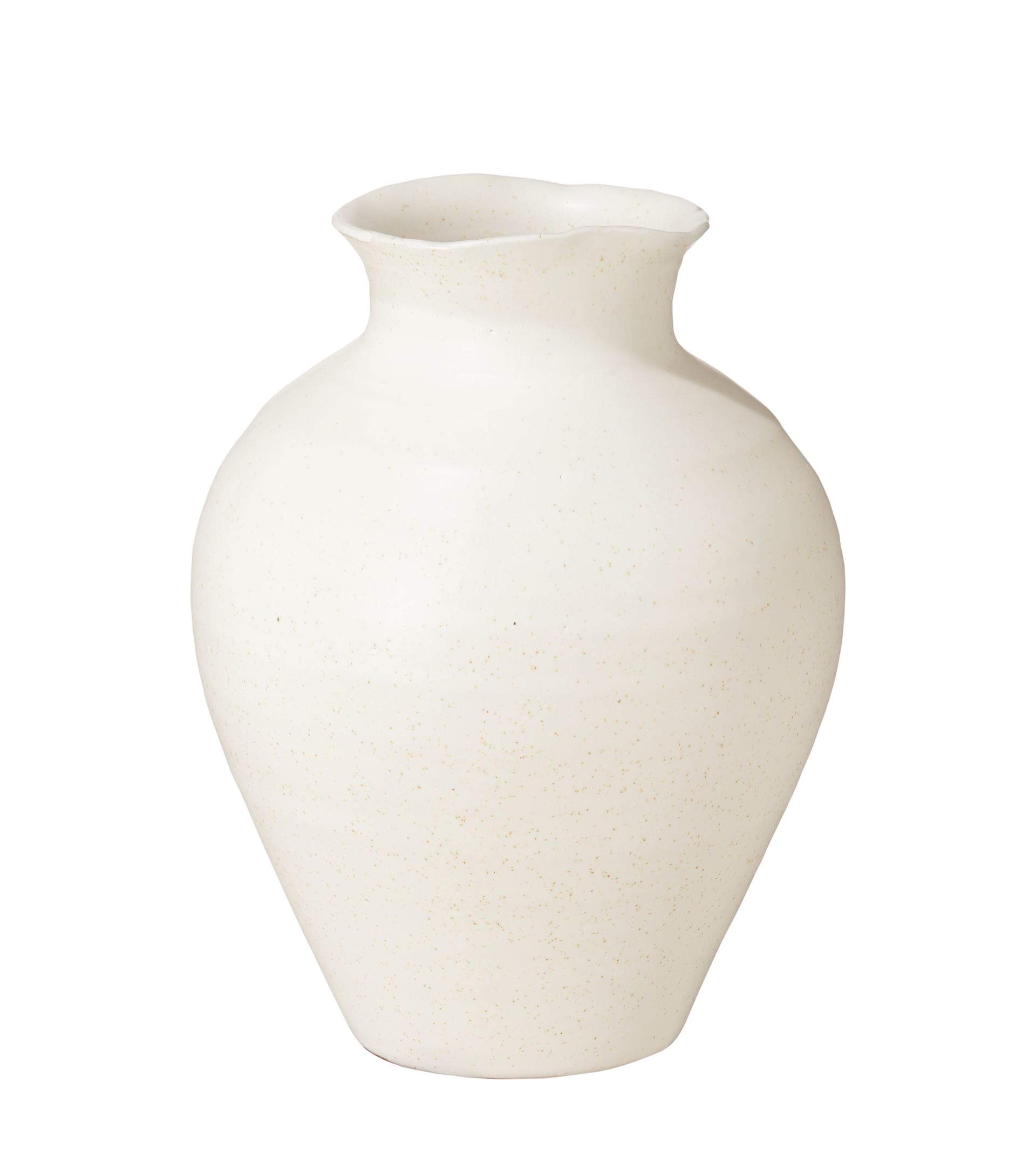 Medium Fyli Ceramic Vase - White | OKA US