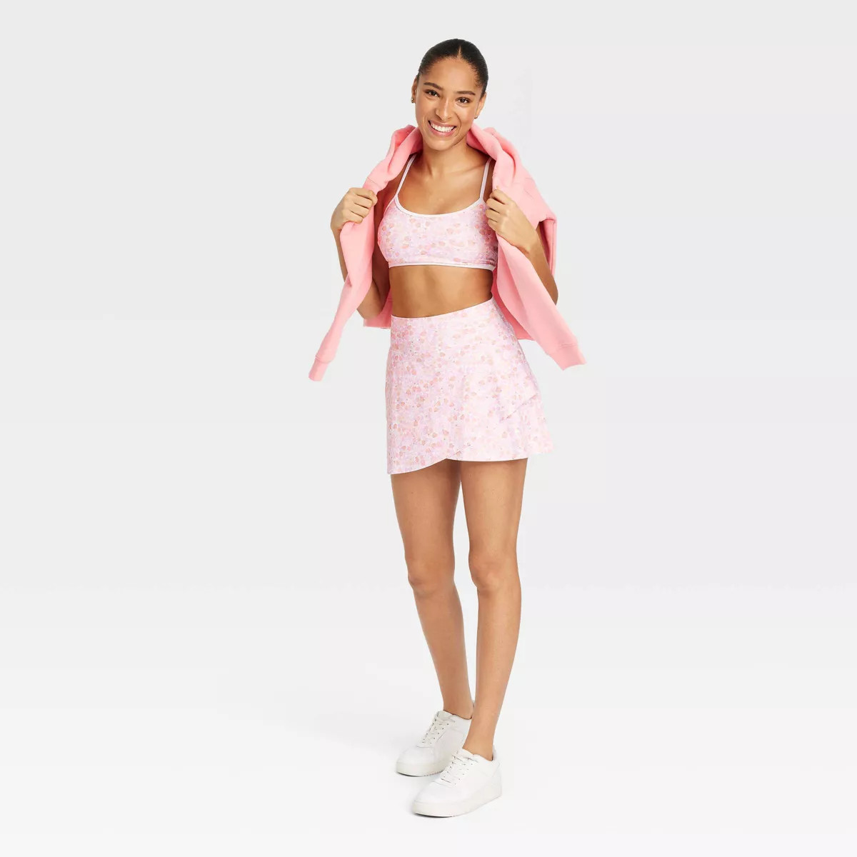 Women's Knit Flowy High-Rise Skort - JoyLab™ Pink Floral XS | Target