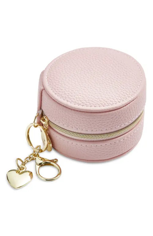 Nordstrom Mini Jewelry Box with Keychain Charm in Pink- Gold Heart at Nordstrom | Nordstrom