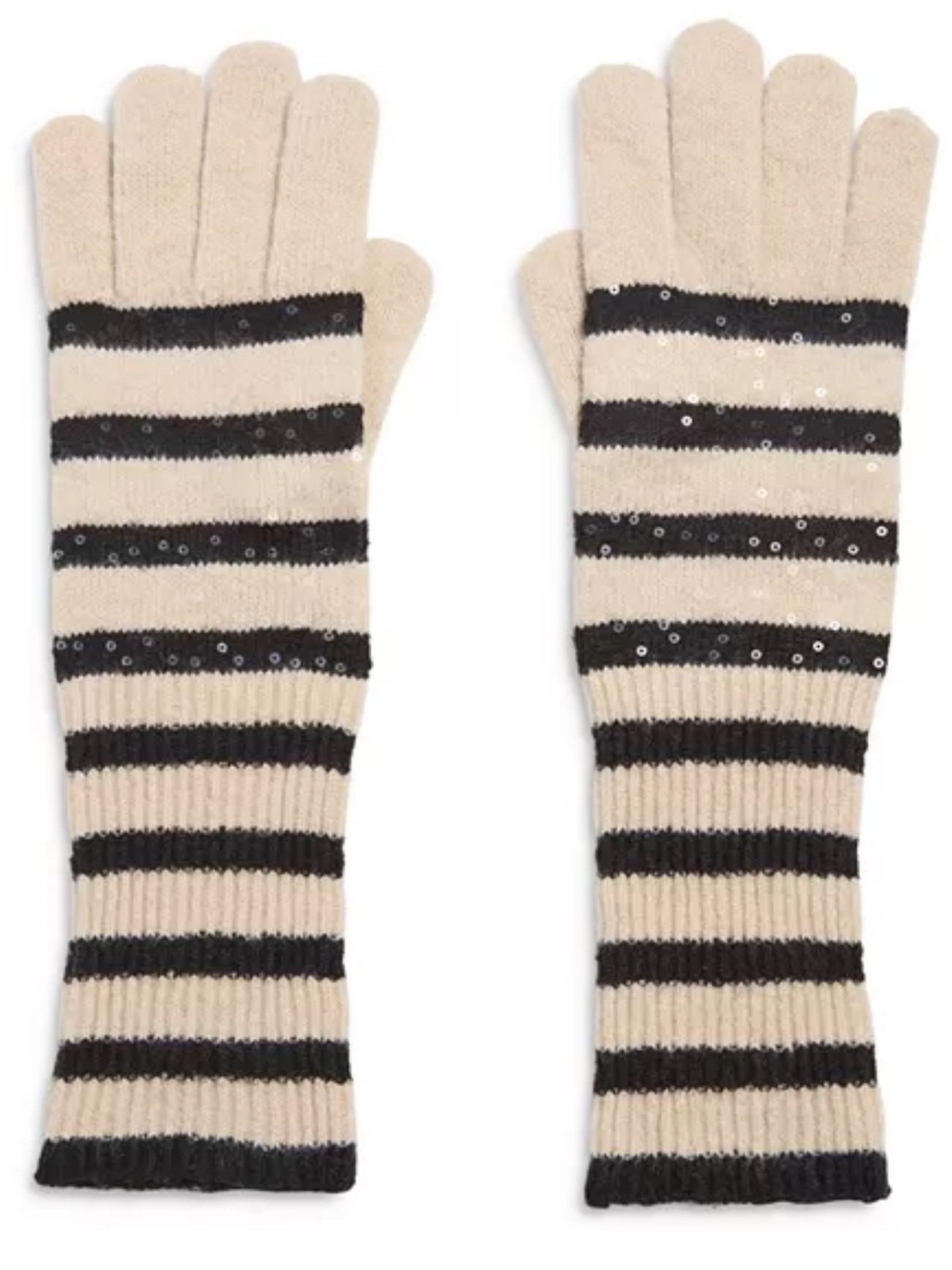Striped gloves with sequins. 

Free Holiday Shipping ends 12/21 ⏰

Follow: LTK RealBoringHousewife 
>Subscribe 
>Create Wishlist
>Click Notifications 🛎️

#LTKGiftGuide #LTKWatchNow #LTKSeasonal