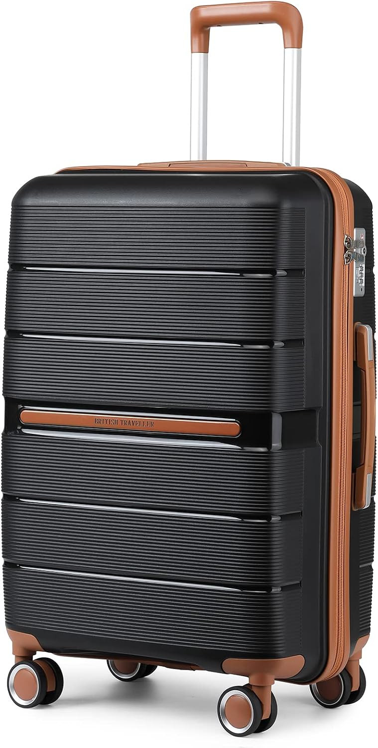British Traveller Maleta de Viaje con Material PP Maleta de Cabina Rígida Ligera con Cerradura T... | Amazon (ES)