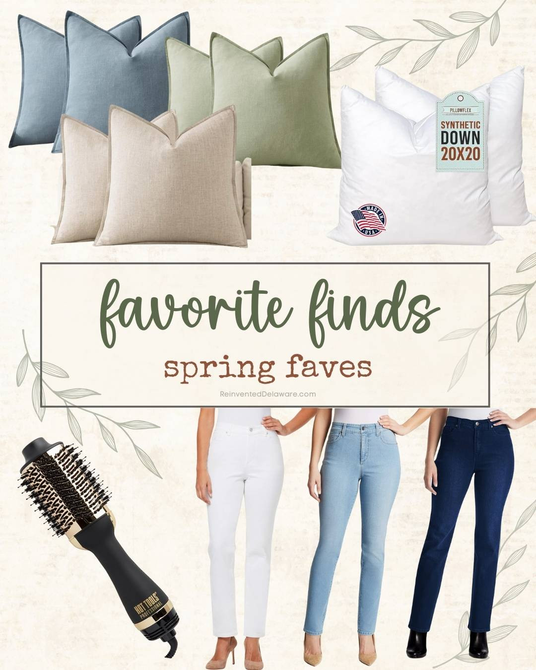 Fresh New pillow covers and inserts for spring, amazing jeans that really fit and a fun new way to style hair! 

 #LTKHome #LTKFindsUnder50 #LTKBeauty