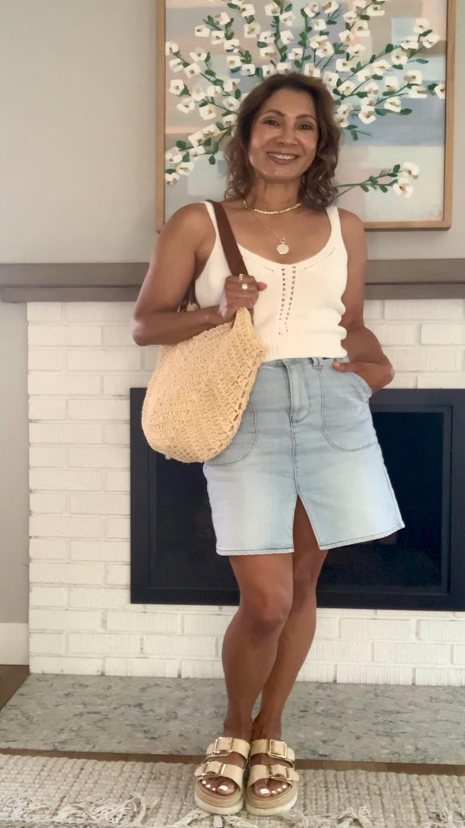Express finds! I love a classic blue and white summer look, and this knit tank top and denim skirt combo is so cute! I’m wearing size 2 in the skirt and S in the top.  Style with raffia accessories now, and boots and an over-shirt in the fall.


#LTKStyleTip #LTKOver40 #LTKU #LTKSeasonal