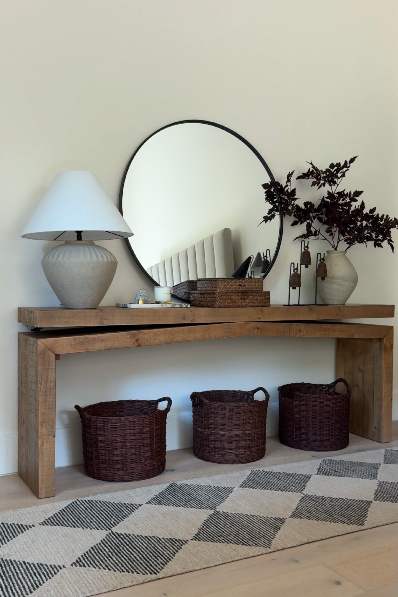 Love this console on sale for Black Friday Wayfair target table lamp baskets checkered, rock, gravy, branches, round, black mirror wood 

#LTKSaleAlert #LTKHome #LTKFindsUnder100