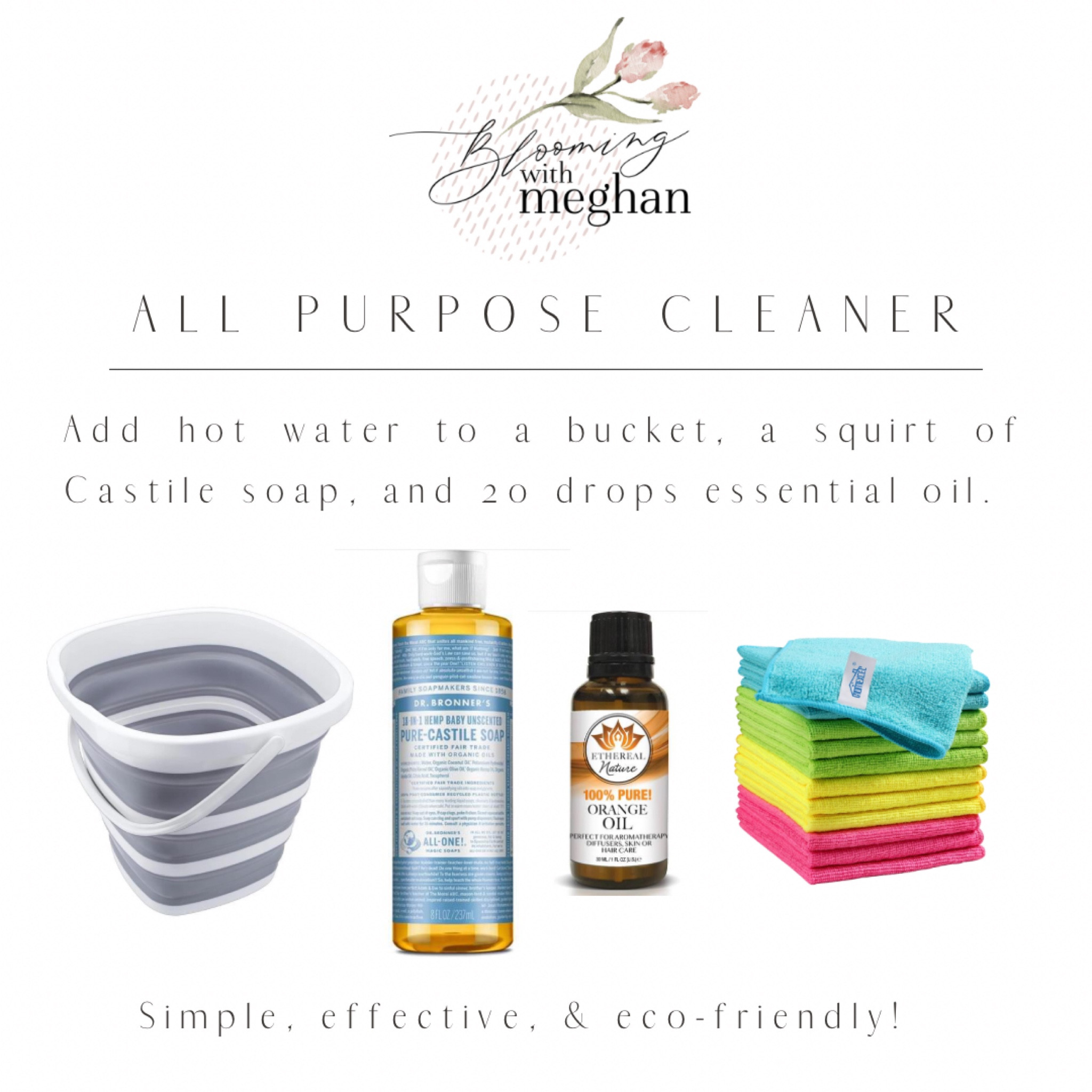 This is my favorite all-purpose cleaner! By far more eco-friendly than any other sprays or liquid cleaning agents, Castile soap and some essential oils power through whatever needs cleaning and leaves your home feeling clean and smelling fresh!

#LTKhome