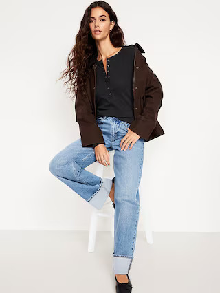 Cozy Snug Crew-Neck Henley | Old Navy (US)