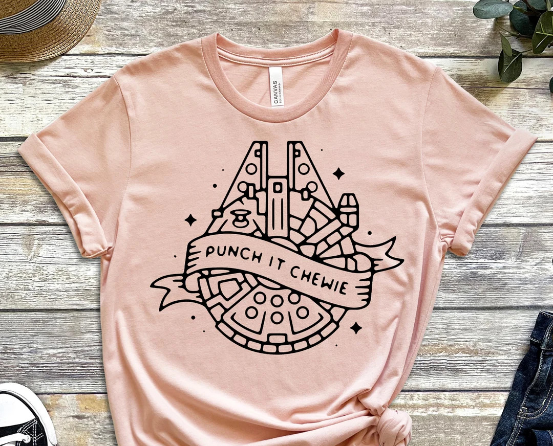 Punch It Chewie, Star Wars Lover Shirt, Star Wars Shirt, Disney Star Wars Shirt, Millennium Falco... | Etsy (US)