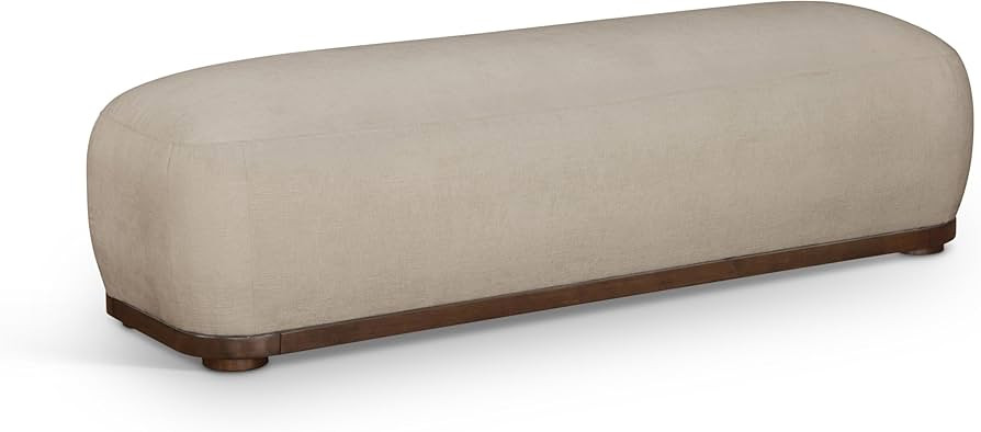 Meridian Furniture 22089Beige Calum Collection Mid-Century Modern Bench with Soft Beige Chenille ... | Amazon (US)