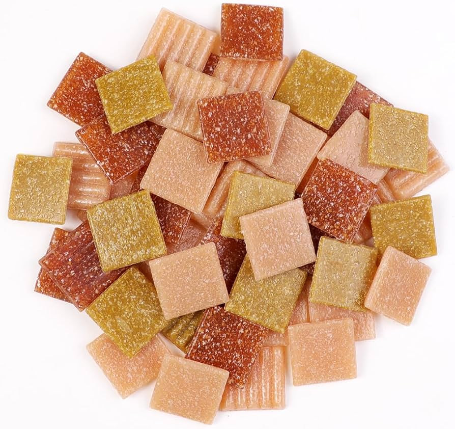 2cm (3/4") Square Vitreous Glass Mosaic Tiles for Crafts Bulk, 1 LB Colorful Mix Quartz Glass Til... | Amazon (US)