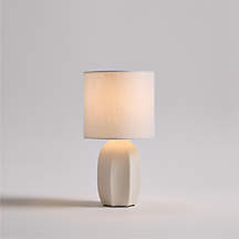 Amaryllis White Ceramic Mini Table Lamp 15" + Reviews | Crate & Barrel | Crate & Barrel