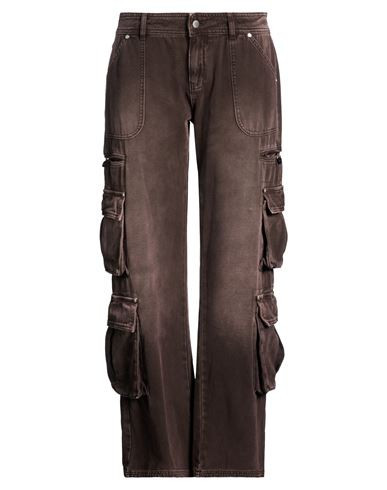 Guizio Woman Pants Dark brown Size 29 Cotton | YOOX (US)