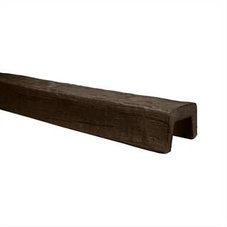 3-7/8 in. x 5-7/8 in. x 12.75 ft. Dark Walnut Modern Faux Wood Beam | The Home Depot