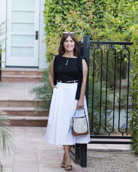 I love this new skirt, love these new Veronica Beard wedges, and I love that all these classics are having a moment! 

#LTKover40 #LTKstyletip #LTKSeasonal