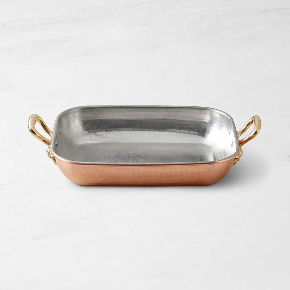 Ruffoni Historia Hammered Copper Roasting Pan with Artichoke Handle | Williams-Sonoma