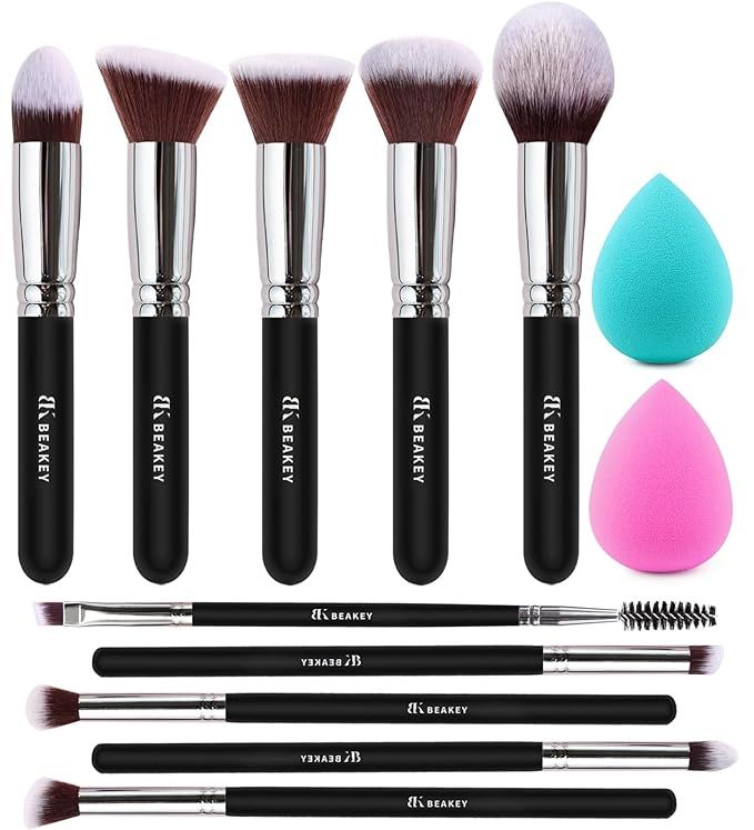 BEAKEY Soft Make up Brushes, Gentle on Skin, Effective Application - 12Pcs Premium Makeup Brush S... | Amazon (US)