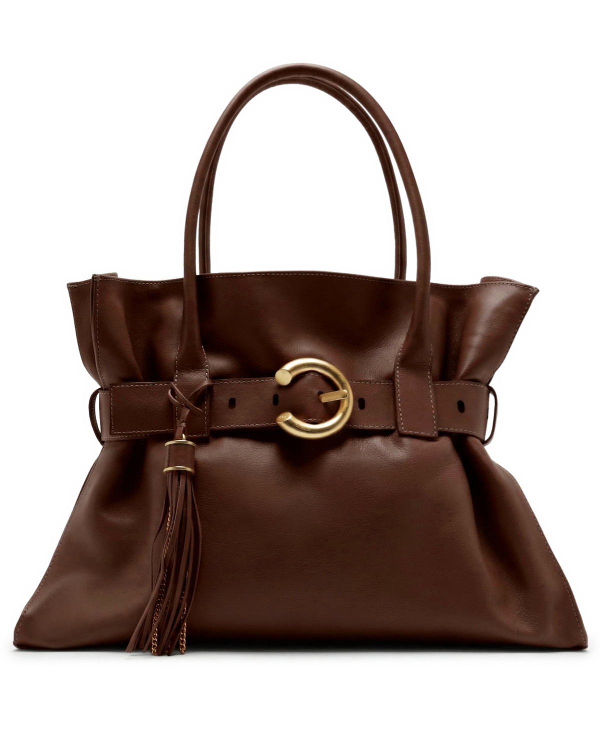 Arezzo Rivera Extra-Large Leather Shopping Handbag - New Cocoa | Macy's