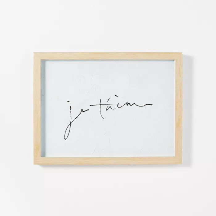 16" x 12" Je Taime Framed Wall Art - Threshold™ designed with Studio McGee | Target