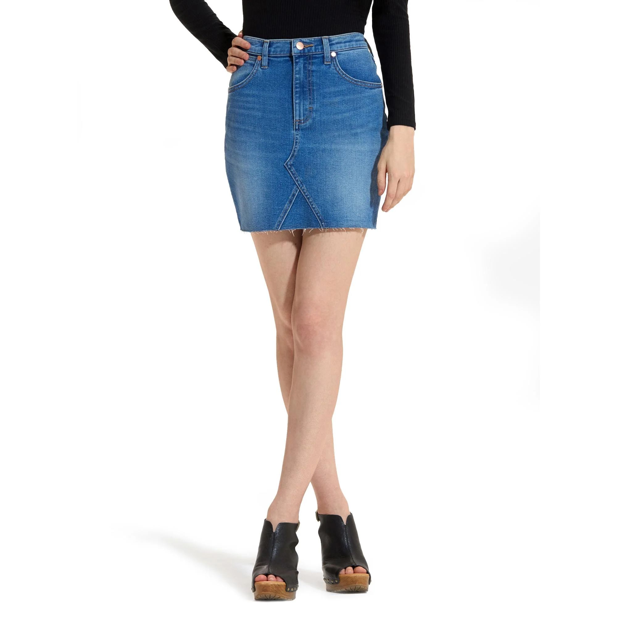 Wrangler Women's High Rise Mini Denim Skirt | Walmart (US)