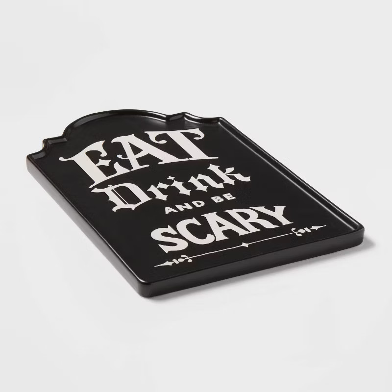 13" x 8" Stoneware Tombstone Serving Platter - Threshold™ | Target