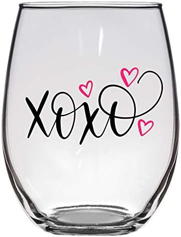 XOXO Love Wine Glass, 21 Oz, Boyfriend, Girlfriend, Anniversary Wine Glass, Love you, Valentines Day | Amazon (US)
