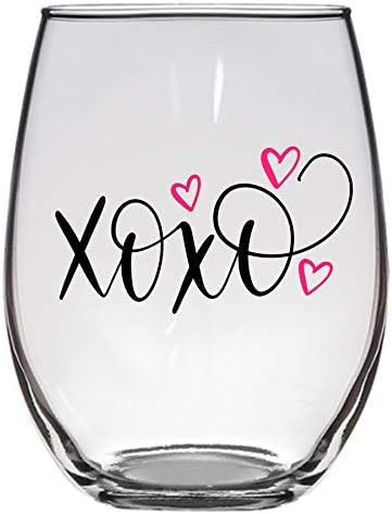 XOXO Love Wine Glass, 21 Oz, Boyfriend, Girlfriend, Anniversary Wine Glass, Love you, Valentines Day | Amazon (US)