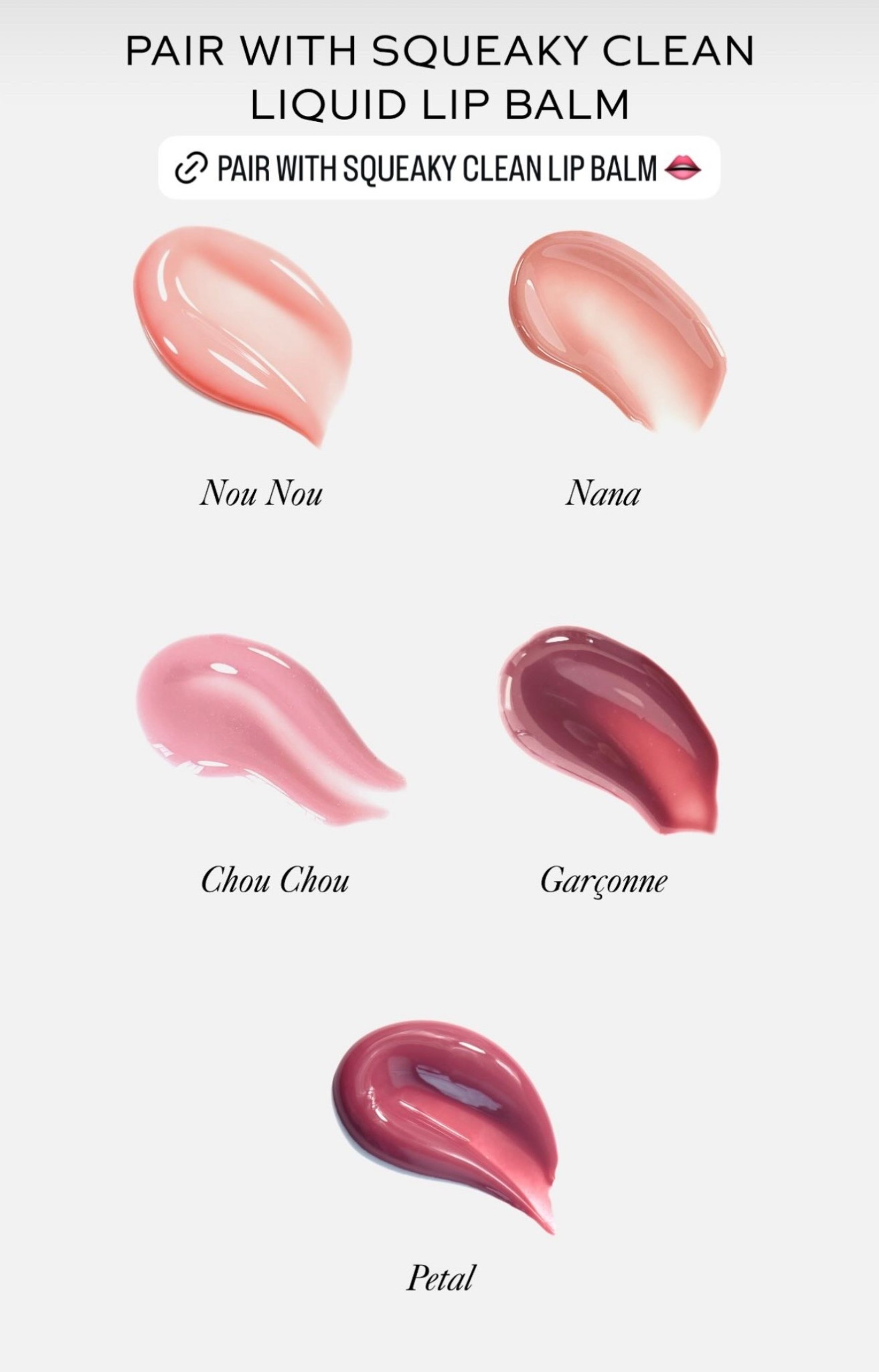 Squeaky Clean Liquid Lip Balm
Gloss-meets-balm treatment that hydrates and protects. Translucent, tinted sheen.

Tinted clean lip treatment that cushions lips with weightless, “juicy” nourishment to hydrate and protect. Naturally derived pigments, squeaky clean ingredients, and an innovative gel-oil system impart an unforgettable pillowy, luxurious sheen

#LTKHoliday #LTKGiftGuide #LTKTravel