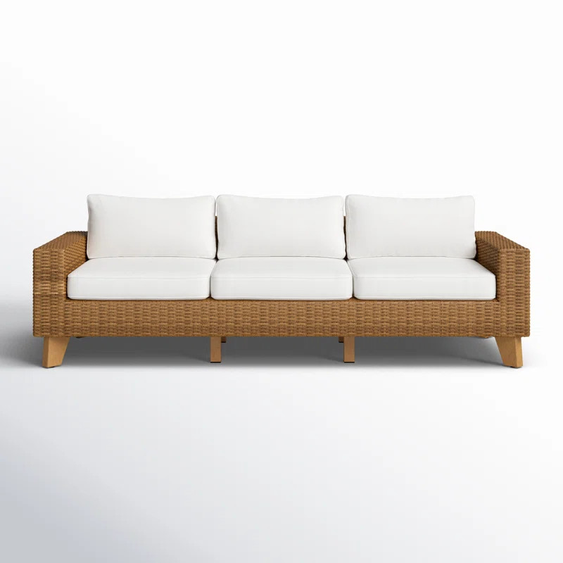 Swifton 94.5'' Polyethylene (PE) Wicker Outdoor Sofa | Joss & Main