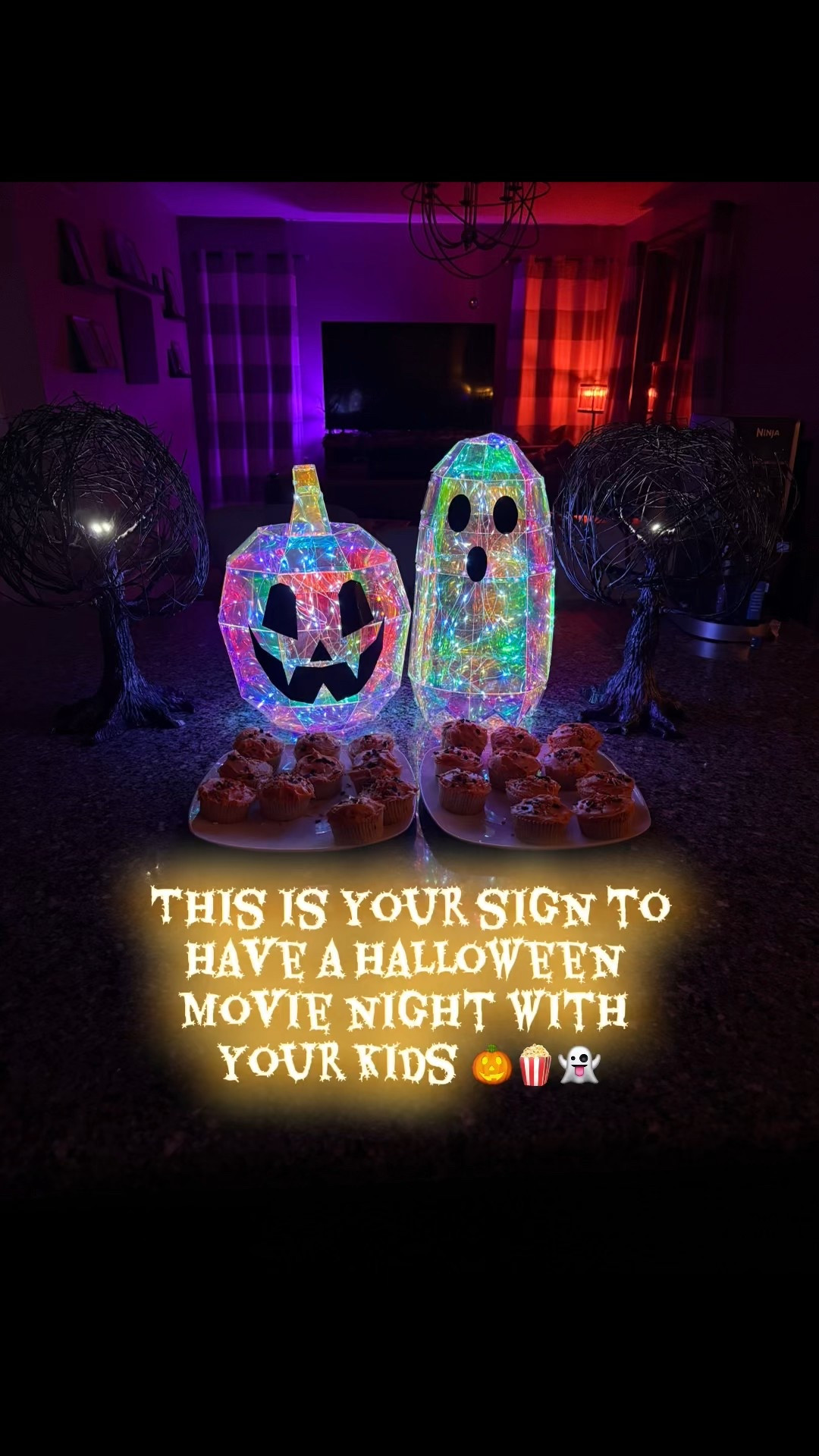Have you done a Halloween movie night with your kids yet? 🎃🍿👻🎬 I just love the ghost 👻 and the pumpkin 🎃 decorations we found! 🤩

#LTKFamily #LTKHome #LTKHalloween