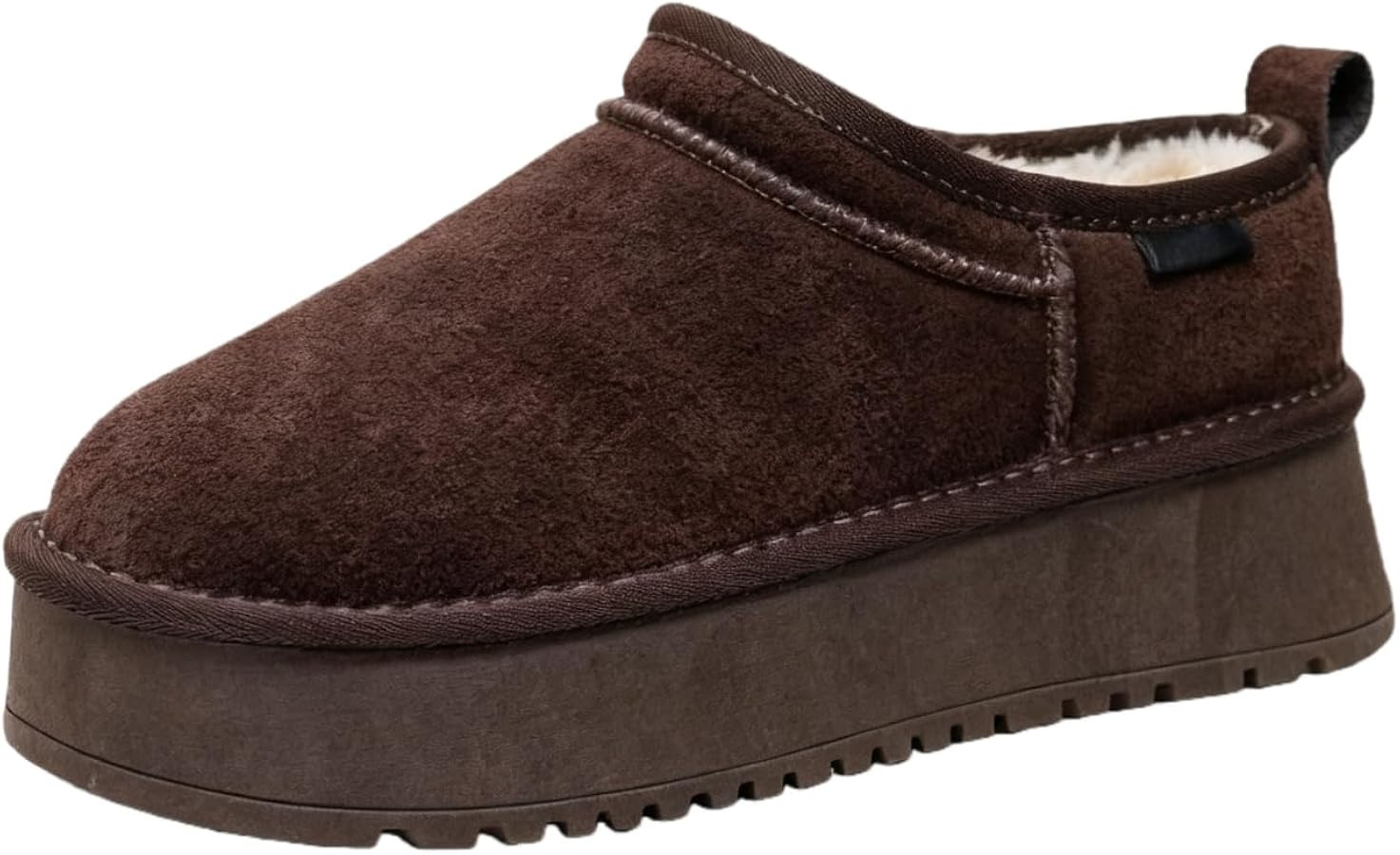 coleyn Platform Slippers for Women Genuine Suede Ankle Boots Slip-On Warm Comfortable Winter Boot... | Amazon (US)